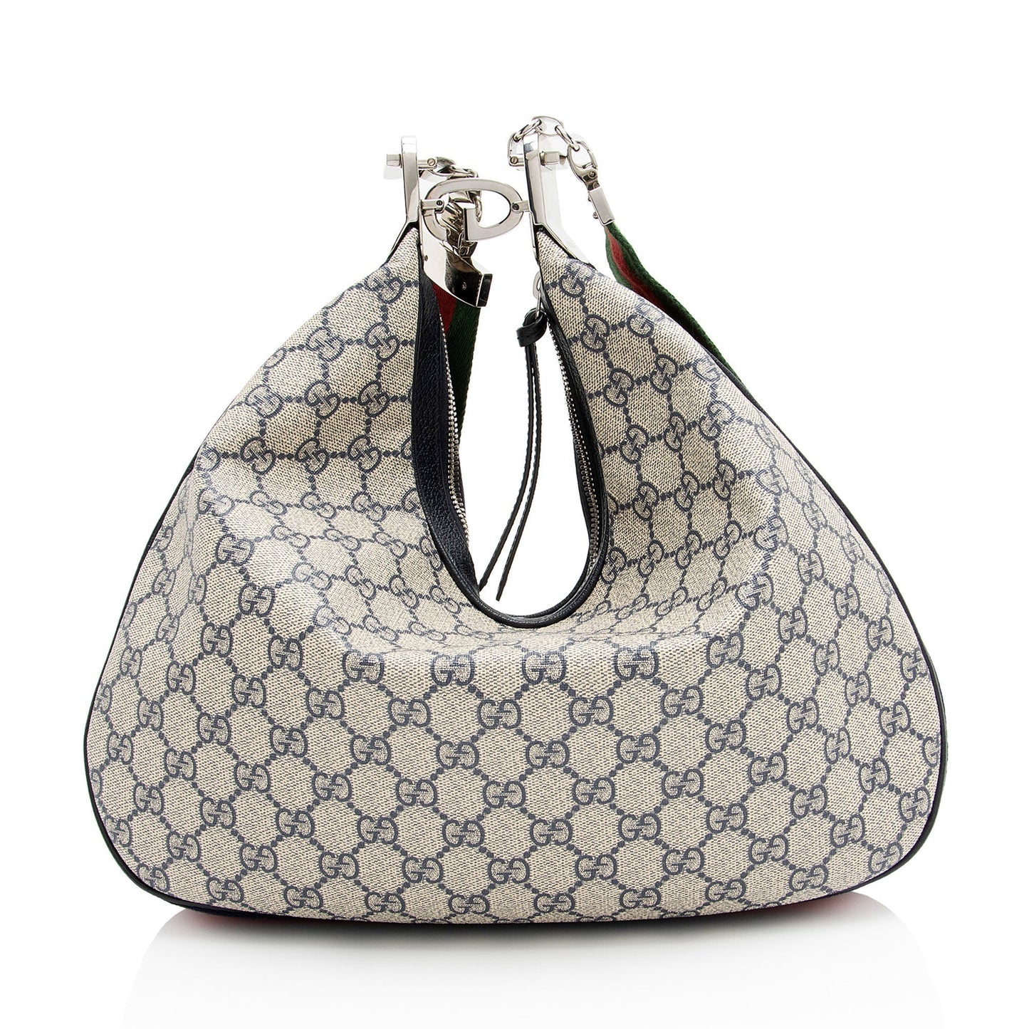 Gucci GG Supreme Web Attache Large Shoulder Bag