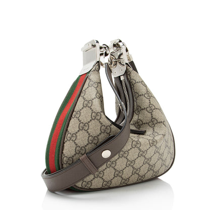 Gucci GG Supreme Web Attache Small Shoulder Bag