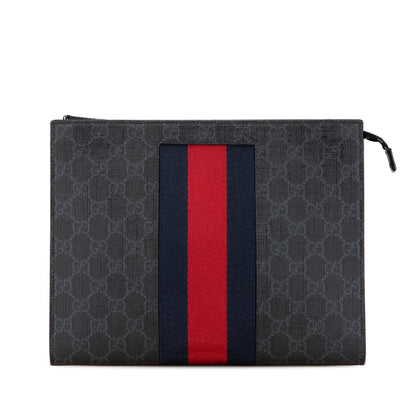 Gucci GG Supreme Web Clutch