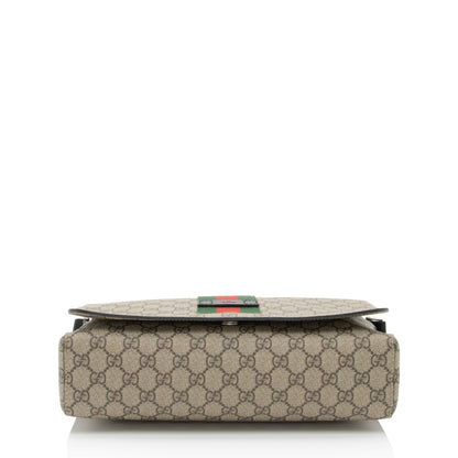 Gucci GG Supreme Web Flap Messenger