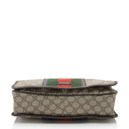 Gucci GG Supreme Web Medium Flap Messenger
