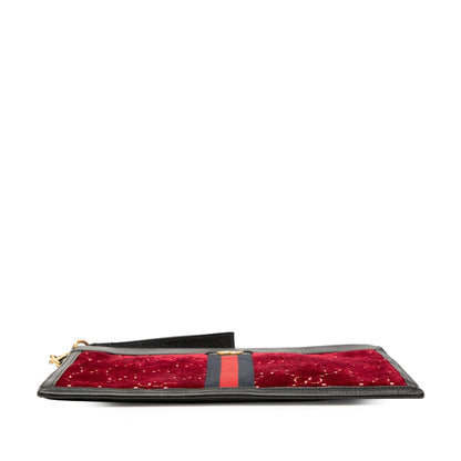 Gucci GG Velvet Ophidia Clutch Bag