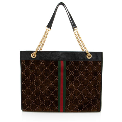 Gucci GG Velvet Rajah Large Tote (SHF-n1PHcG)