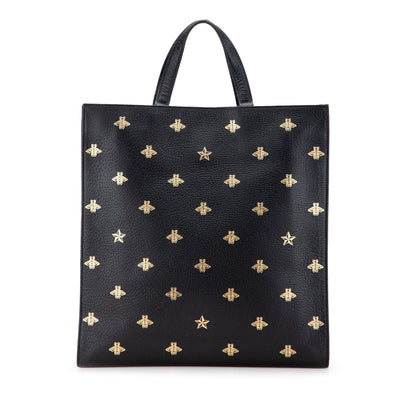Gucci Grained Calfskin Bee Star Vertical Tote