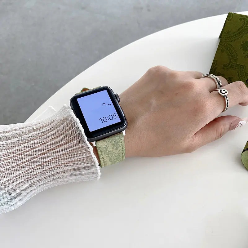 Fashion GG Apple Watch Band Wrist Strap