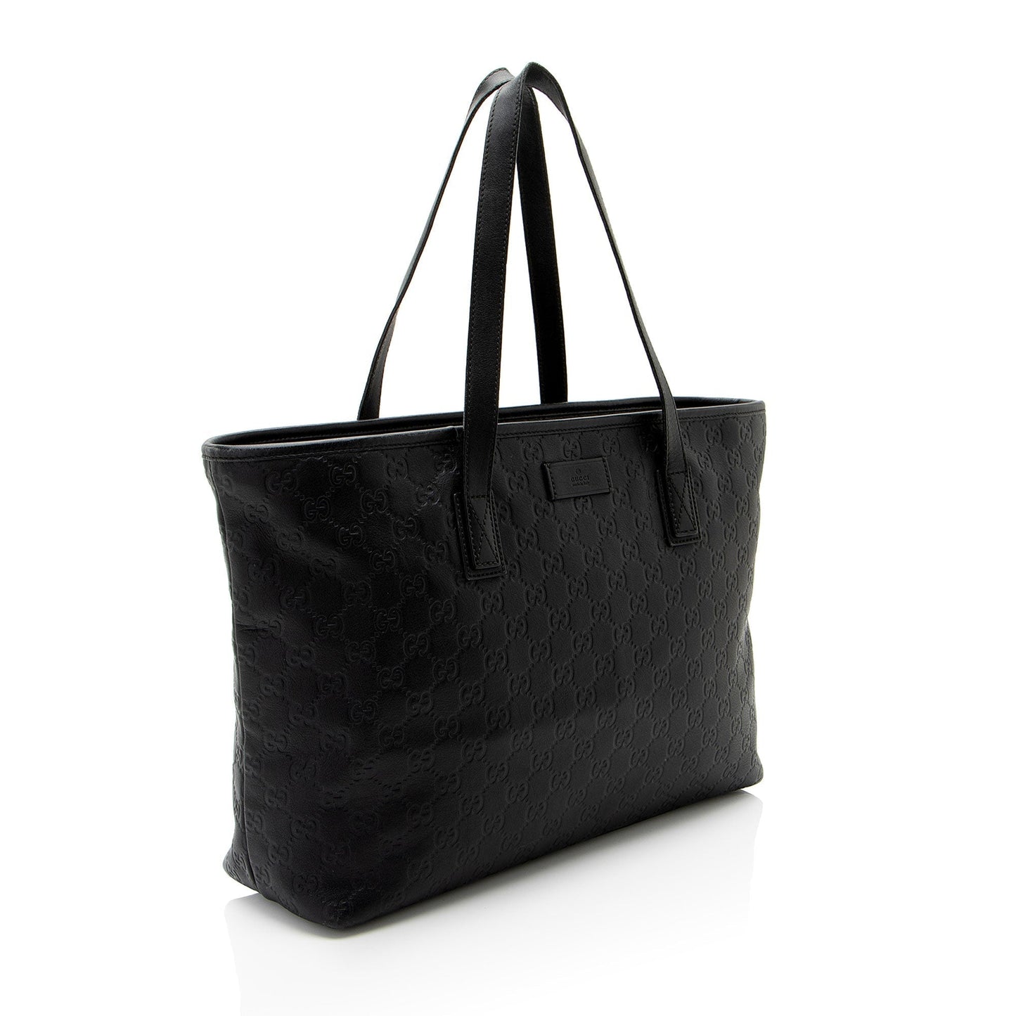 Gucci Guccissima Leather Classic Medium Zip Tote (SHF-CnrScb)
