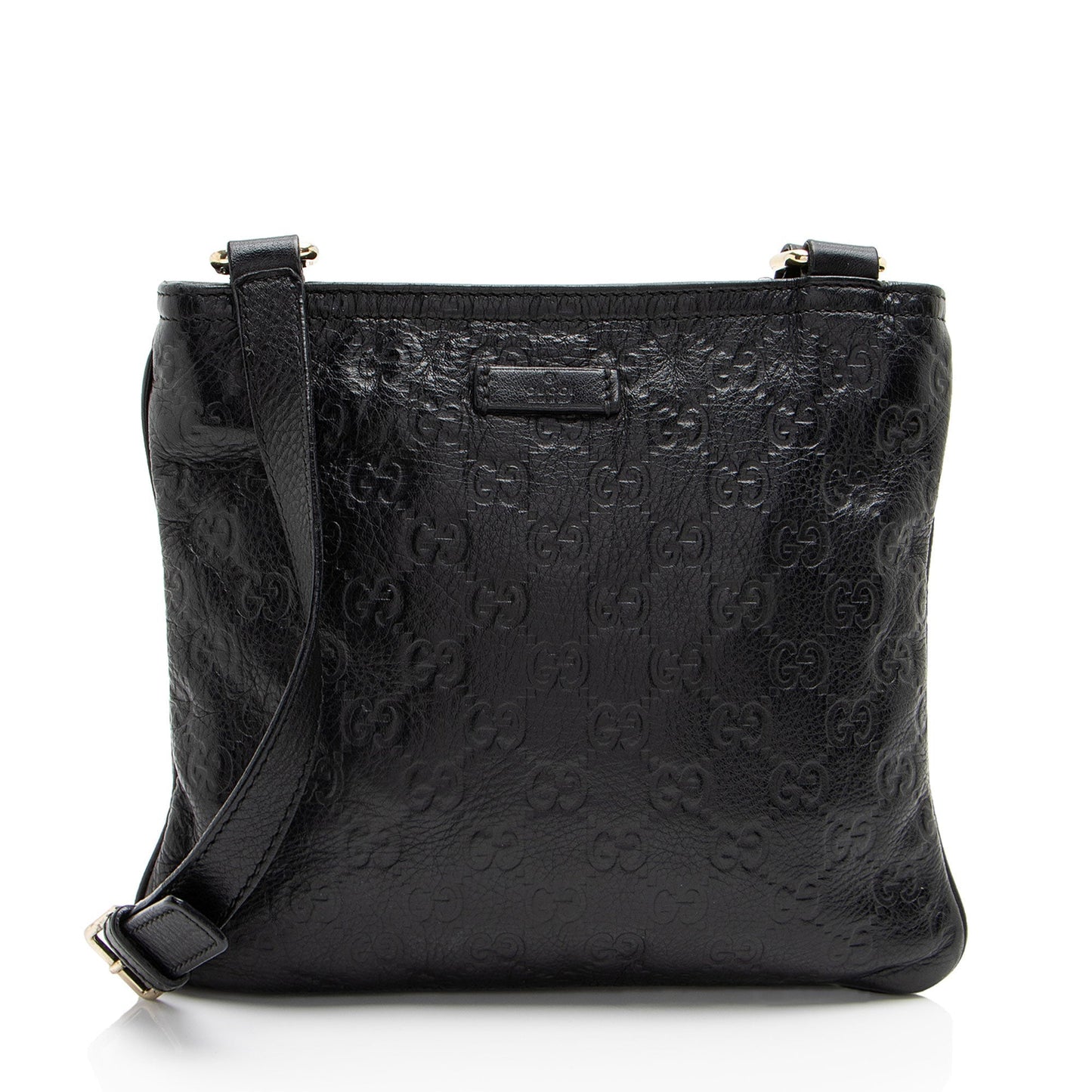 Gucci Guccissima Leather Flat Messenger (SHF-b6Jy3q)