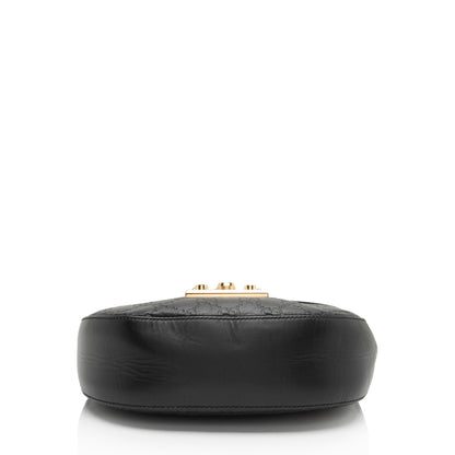 Gucci Guccissima Leather Padlock Saddle Medium Shoulder Bag