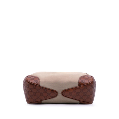 Gucci Guccissima Trimmed Canvas Colbert Shoulder Bag