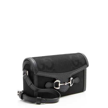 Gucci Jumbo GG Canvas Horsebit 1955 Mini Shoulder Bag