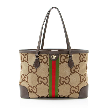 Gucci Jumbo GG Canvas Ophidia Large Shopping Tote