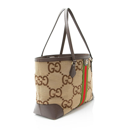 Gucci Jumbo GG Canvas Ophidia Large Shopping Tote