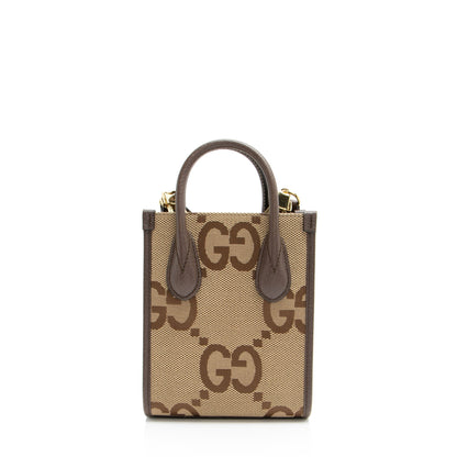 Gucci Jumbo GG Canvas Vertical Mini Tote