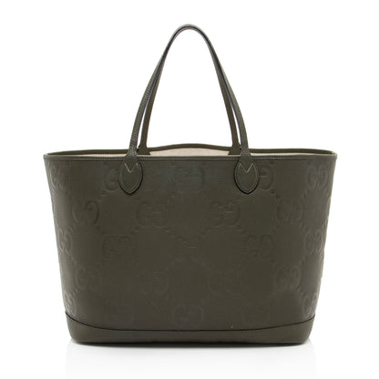 Gucci Jumbo GG Embossed Leather Large Tote