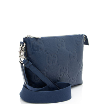Gucci Jumbo GG Embossed Leather Medium Messenger