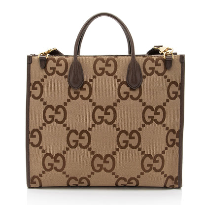Gucci Jumbo GG Canvas Web Tote