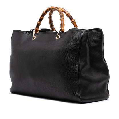 Gucci Large Calfskin Bamboo Shopper Satchel
