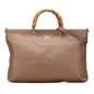 Gucci Large Calfskin Bamboo Shopper Satchel