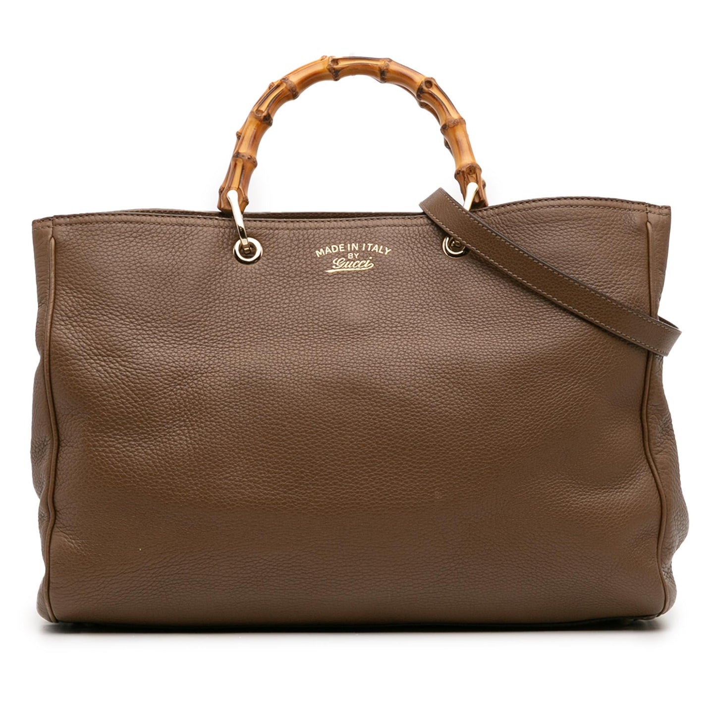 Gucci Large Calfskin Bamboo Shopper Satchel
