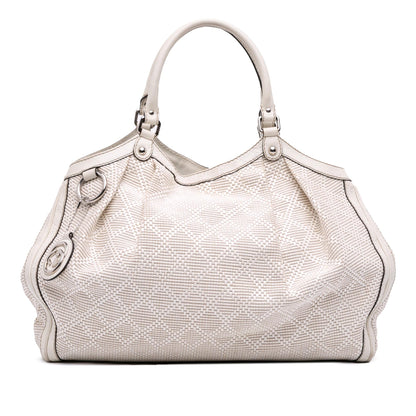 Gucci Large Diamante Raffia Sukey Tote