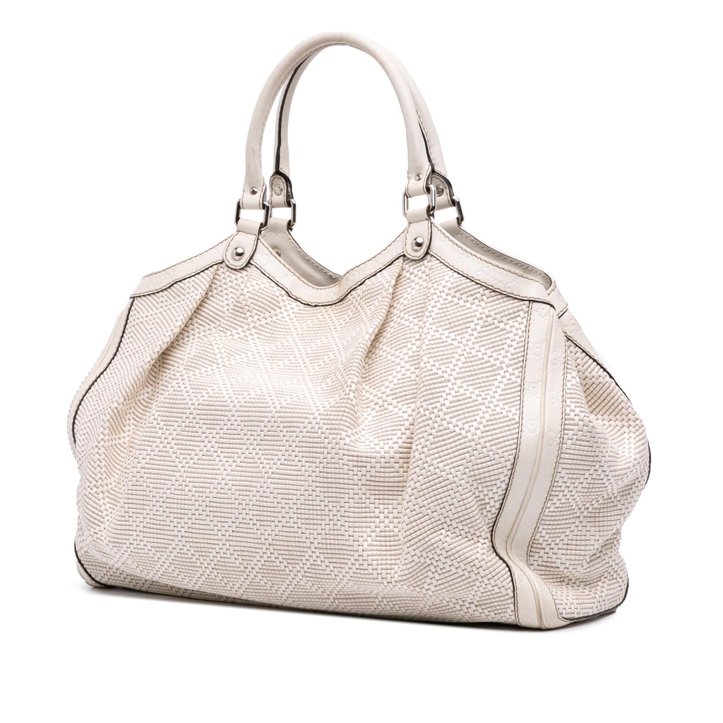 Gucci Large Diamante Raffia Sukey Tote