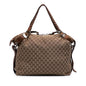 Gucci Large GG Canvas Bamboo Bar Tote