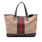 Gucci Large GG Canvas Web Sunset Tote
