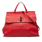 Gucci Large Leather Bamboo Daily Satchel