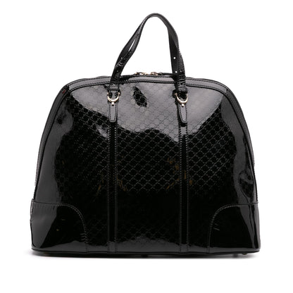 Gucci Large Microguccissima Patent Nice Dome Top Handle Bag