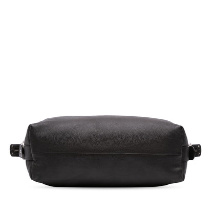Gucci Large Pebbled Calfskin Bamboo Bar Tote
