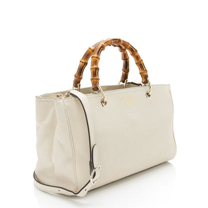 Gucci Leather Bamboo Medium Shopper Tote