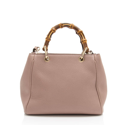 Gucci Leather Bamboo Mini Shopper Tote (SHF-eRoYKz)