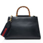 Gucci Leather Bamboo Nymphaea Medium Top Handle