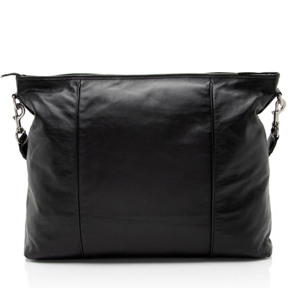 Gucci Leather Braided Large Shoulder Bag