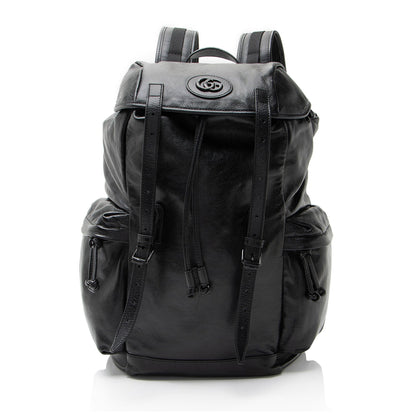 Gucci Leather Double G Backpack
