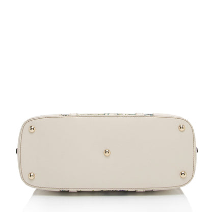 Gucci Leather Flora Nice Satchel (SHF-5DGwQW)
