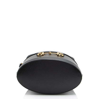 Gucci Leather Horsebit 1955 Drawstring Bucket Bag (SHF-LUUWQJ)