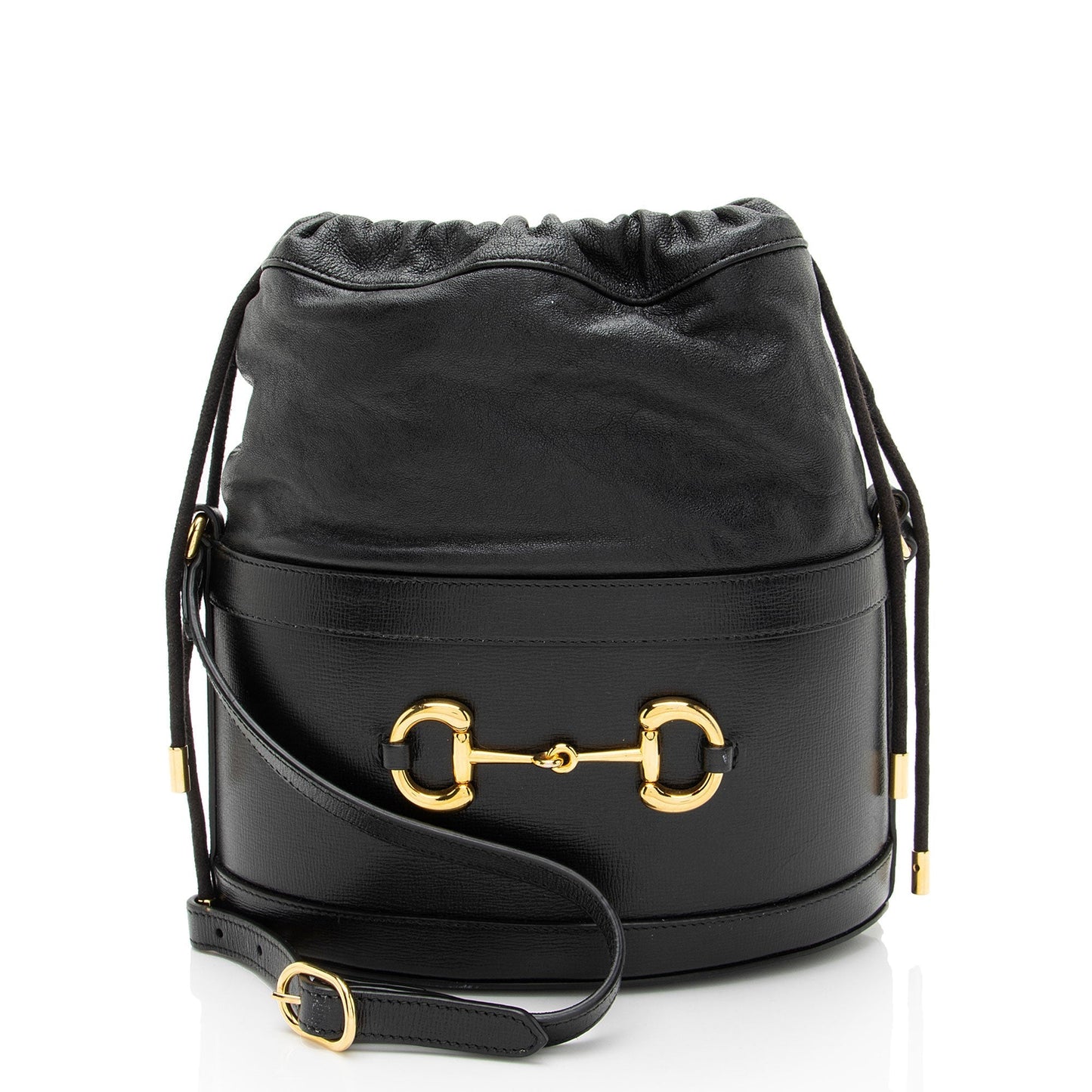 Gucci Leather Horsebit 1955 Drawstring Bucket Bag