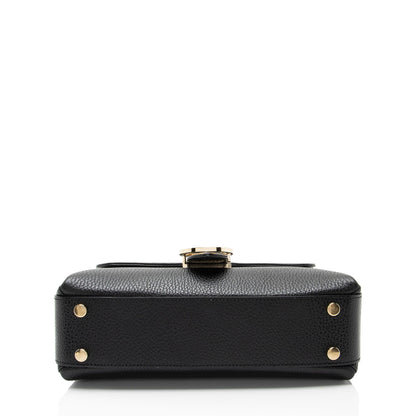 Gucci Leather Interlocking G Small Top Handle