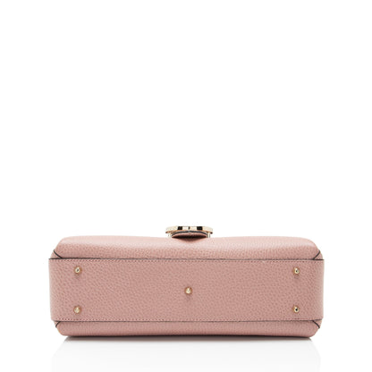 Gucci Leather Interlocking G Small Top Handle