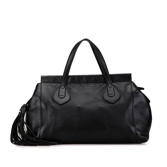 Gucci Leather Tassel Top Handle Bag (SHG-D4URO6)