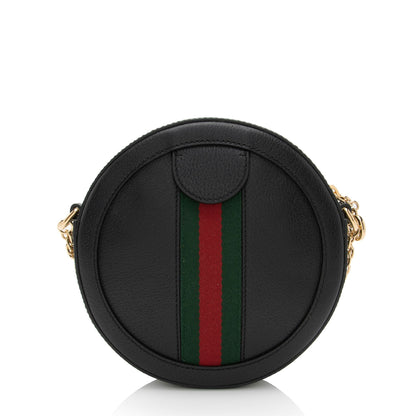 Gucci Leather Ophidia Round Mini Shoulder Bag (SHF-Kh7KgC)