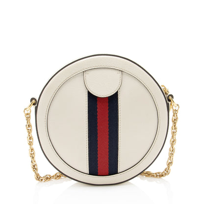 Gucci Leather Ophidia Round Mini Shoulder Bag