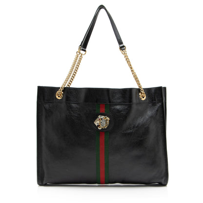 Gucci Leather Rajah Large Tote