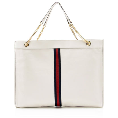 Gucci Leather Rajah Maxi Tote (SHF-rKkXgP)
