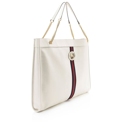 Gucci Leather Rajah Maxi Tote (SHF-rKkXgP)