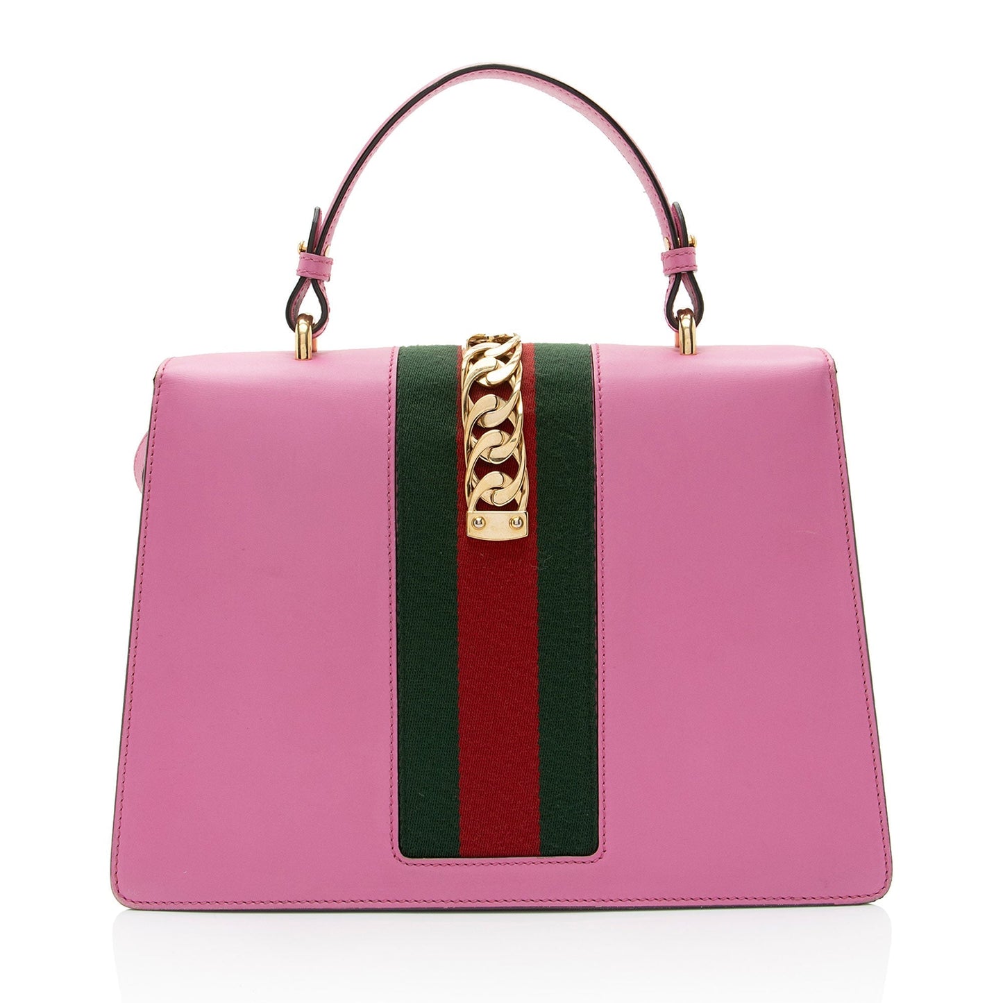 Gucci Leather Sylvie Medium Top Handle (SHF-h0LvZF)