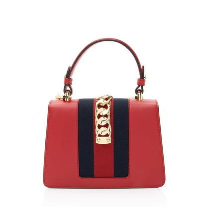 Gucci Leather Sylvie Mini Top Handle