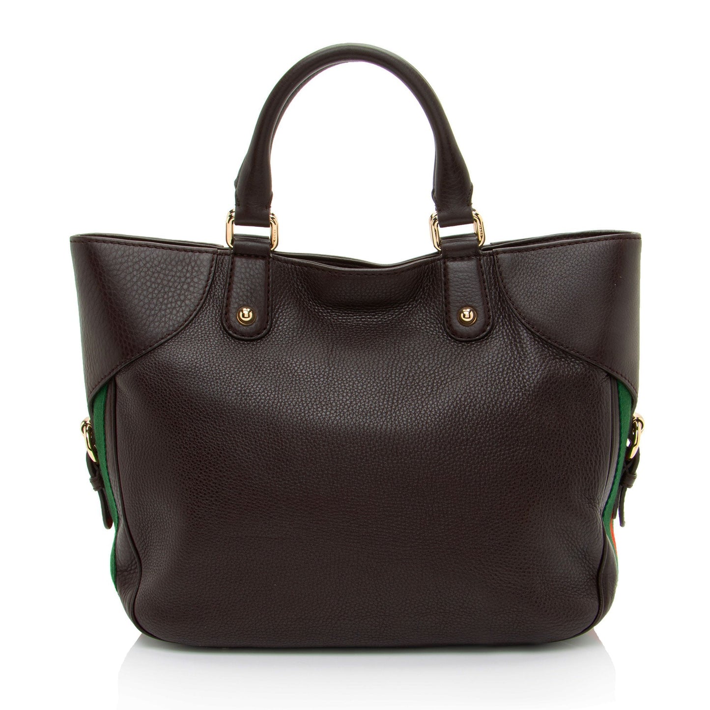 Gucci Leather Web Heritage Horsebit Tote