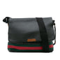 Gucci Leather Web Messenger Bag